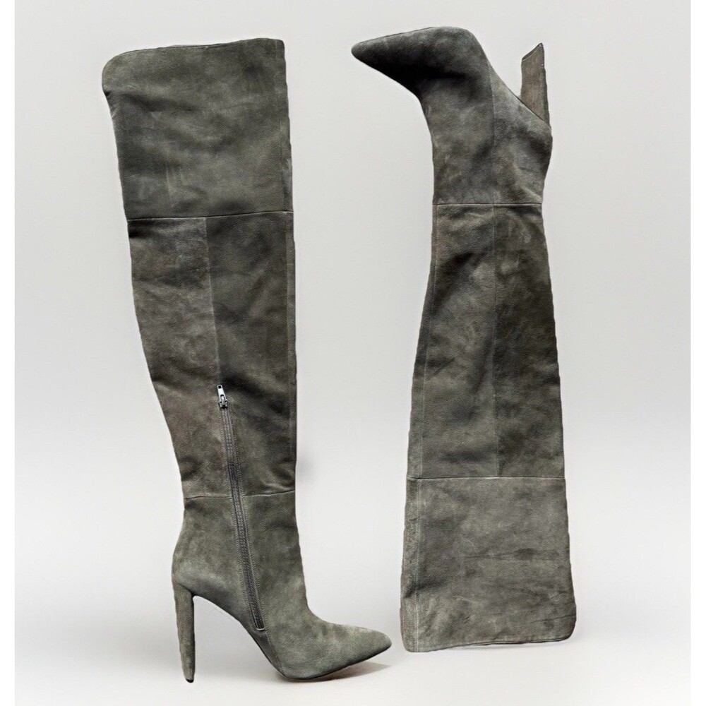 Aldo Mylla Real Suede Thigh High Knee Boots Hunter Green Sz 10 Whimsgoth Trendy